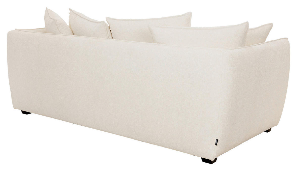 3-SITS SOFFA i cremefärgad  - svart/cremefärgad, Basics, metall/trä (220/88/108cm) - Pure Home Comfort