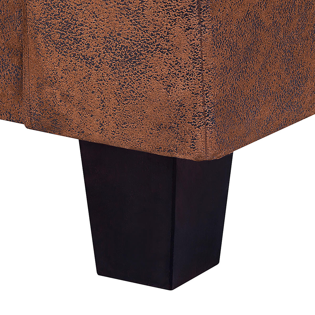 3-SITZER-SOFA in Lederlook Braun  - Dunkelbraun/Braun, Design, Textil (190/80/89cm) - Livetastic
