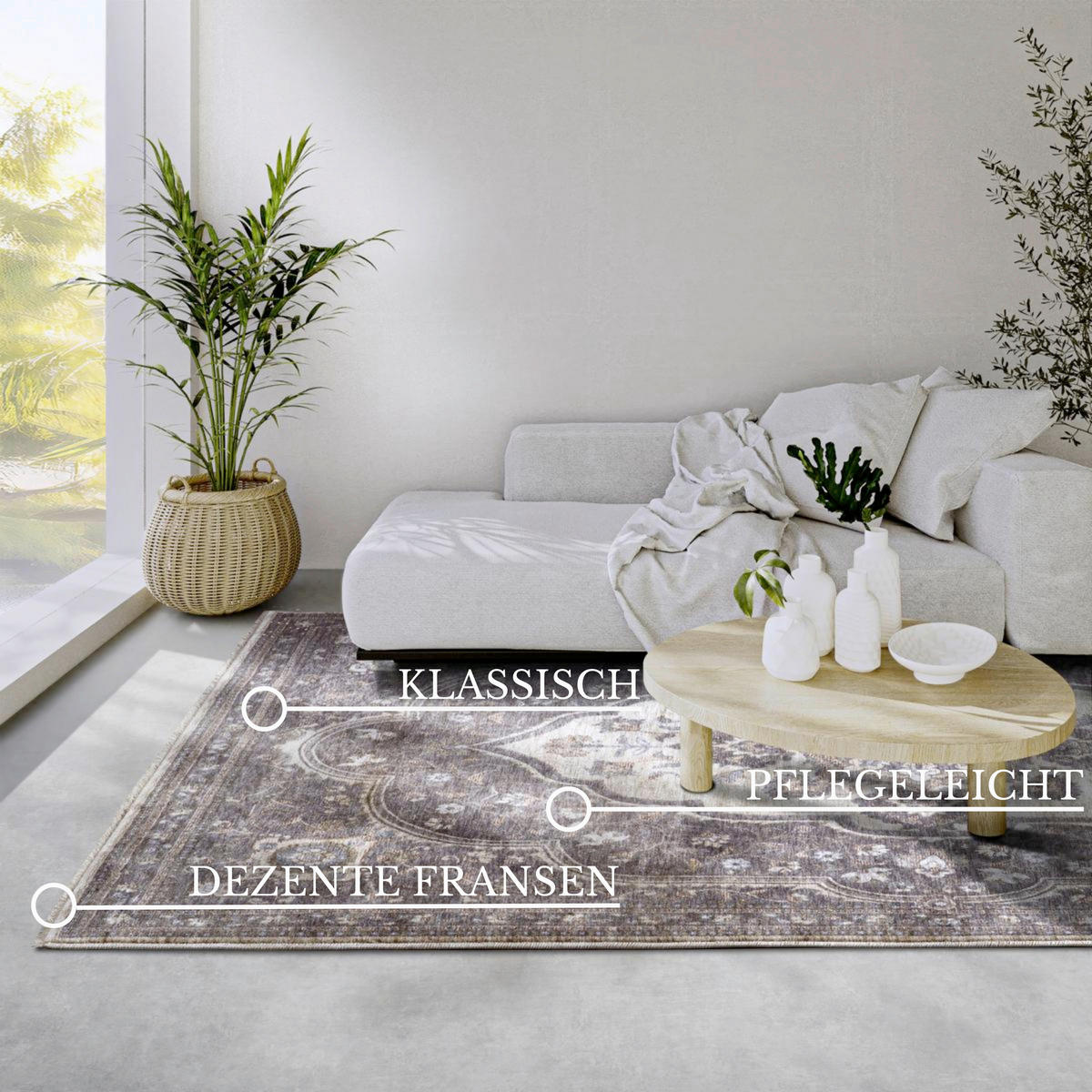 FLACHWEBETEPPICH 120/170 cm Kollektion 1871 Multicolor, Graublau  - Graublau/Multicolor, Design, Kunststoff (120/170cm) - Villeroy & Boch