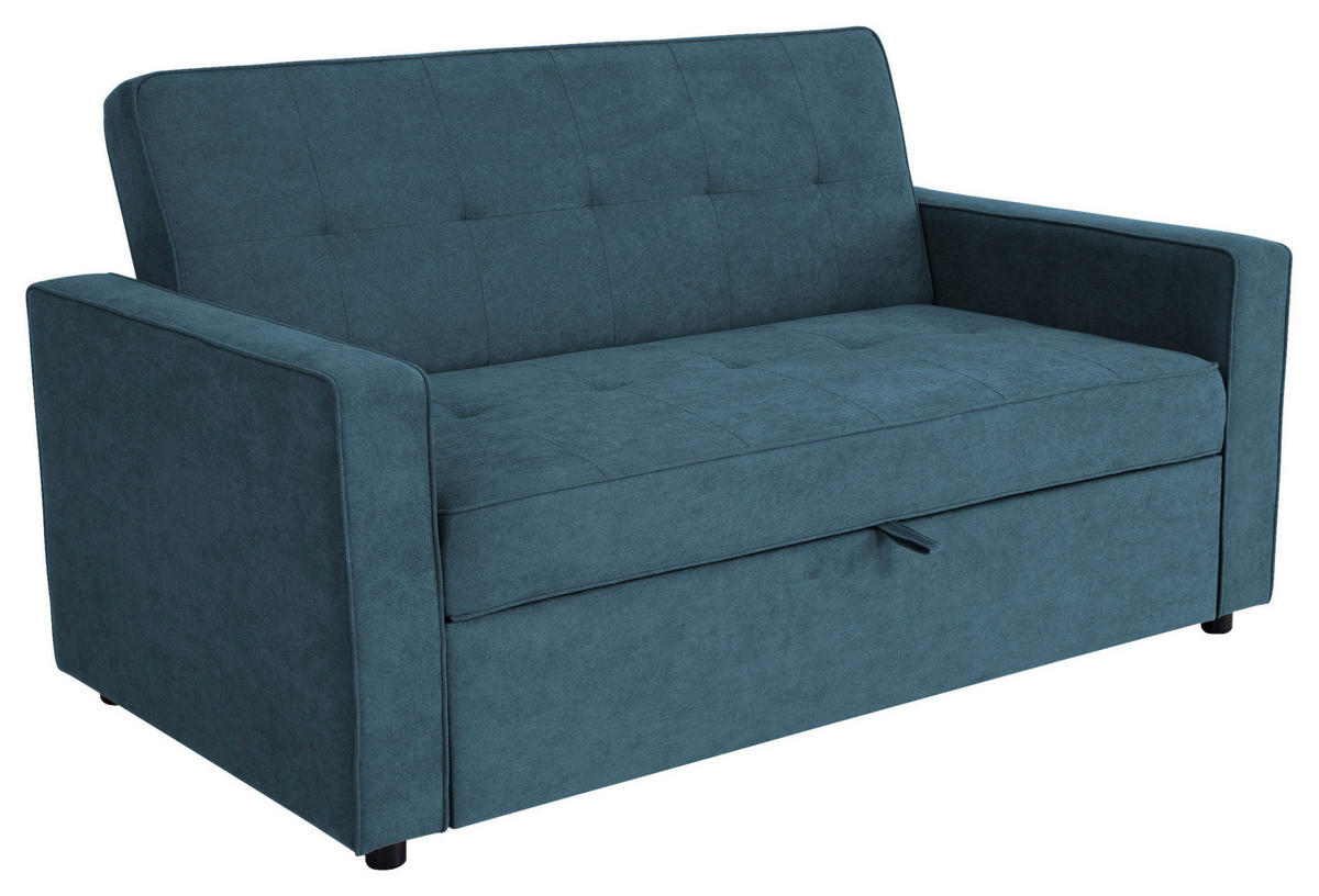 SCHLAFSOFA Flachgewebe Blau  - Blau, Trend, Textil (162/90/89cm) - Livetastic