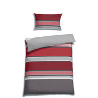 BETTWÄSCHE 2-teilig Satin 135/200 cm  - Rot, Basics, Textil (135/200cm) - Florella