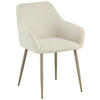 ARMLEHNSTUHL  in Eisen Webstoff  - Beige, KONVENTIONELL, Textil/Metall (56/81/61cm) - MID.YOU