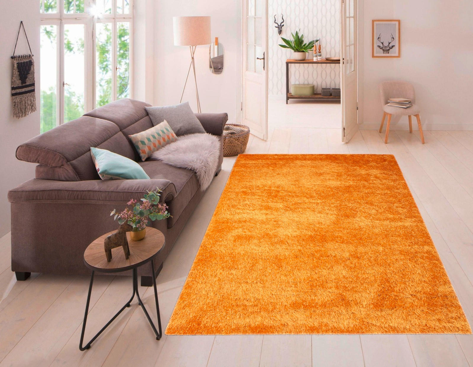 KOBEREC S VYSOKÝM VLASEM, 120/170 cm, žlutá - žlutá, Basics, textil (120/170cm)