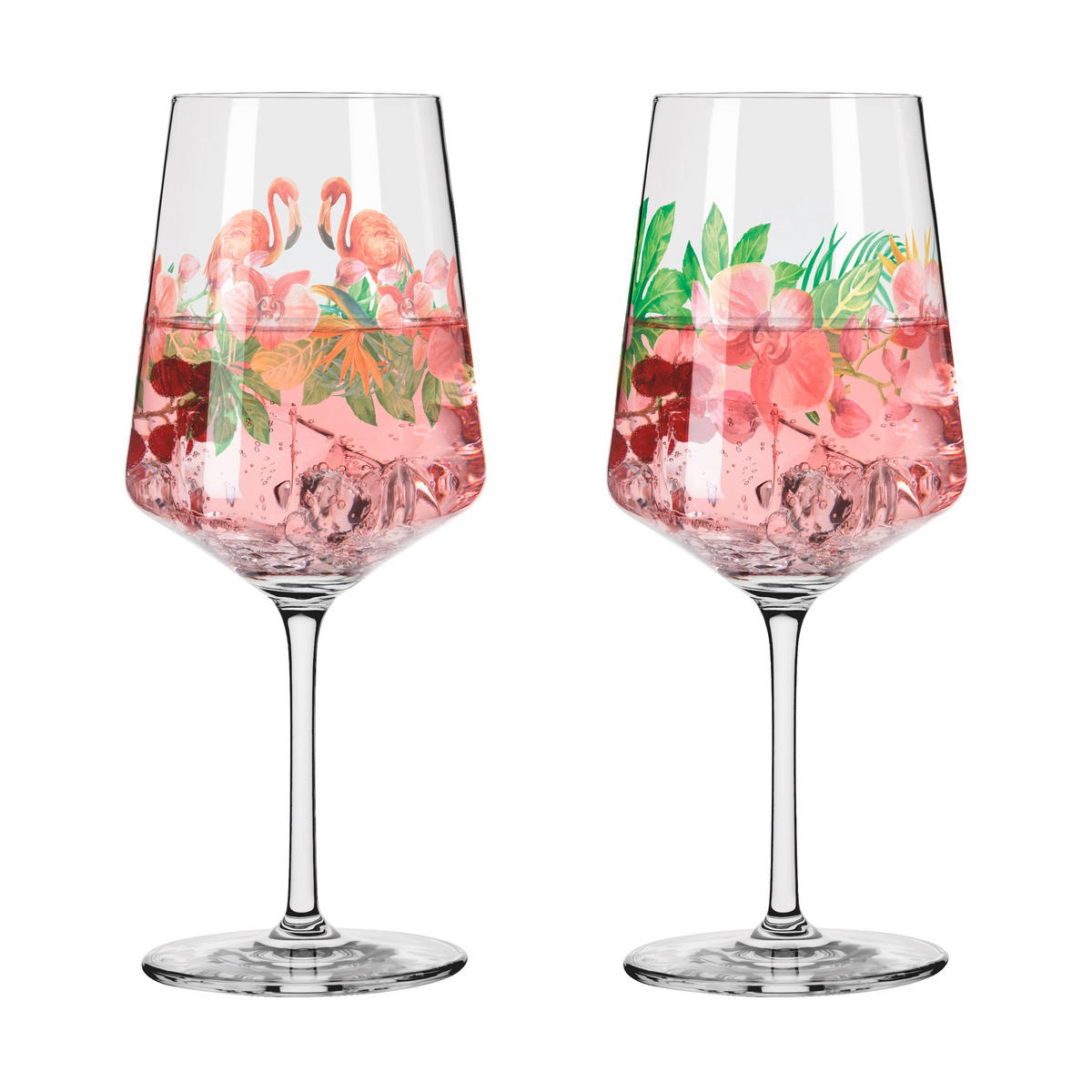 SPRITZERGLAS 544 ml 2-teilig  - Rosa/Grün, LIFESTYLE, Glas (20,3/26,6/10,1cm) - Ritzenhoff