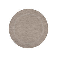 FLACHWEBETEPPICH 200/200 cm Relax Braun rund  - Braun, Basics, Textil (200/200cm) - Ayyildiz 