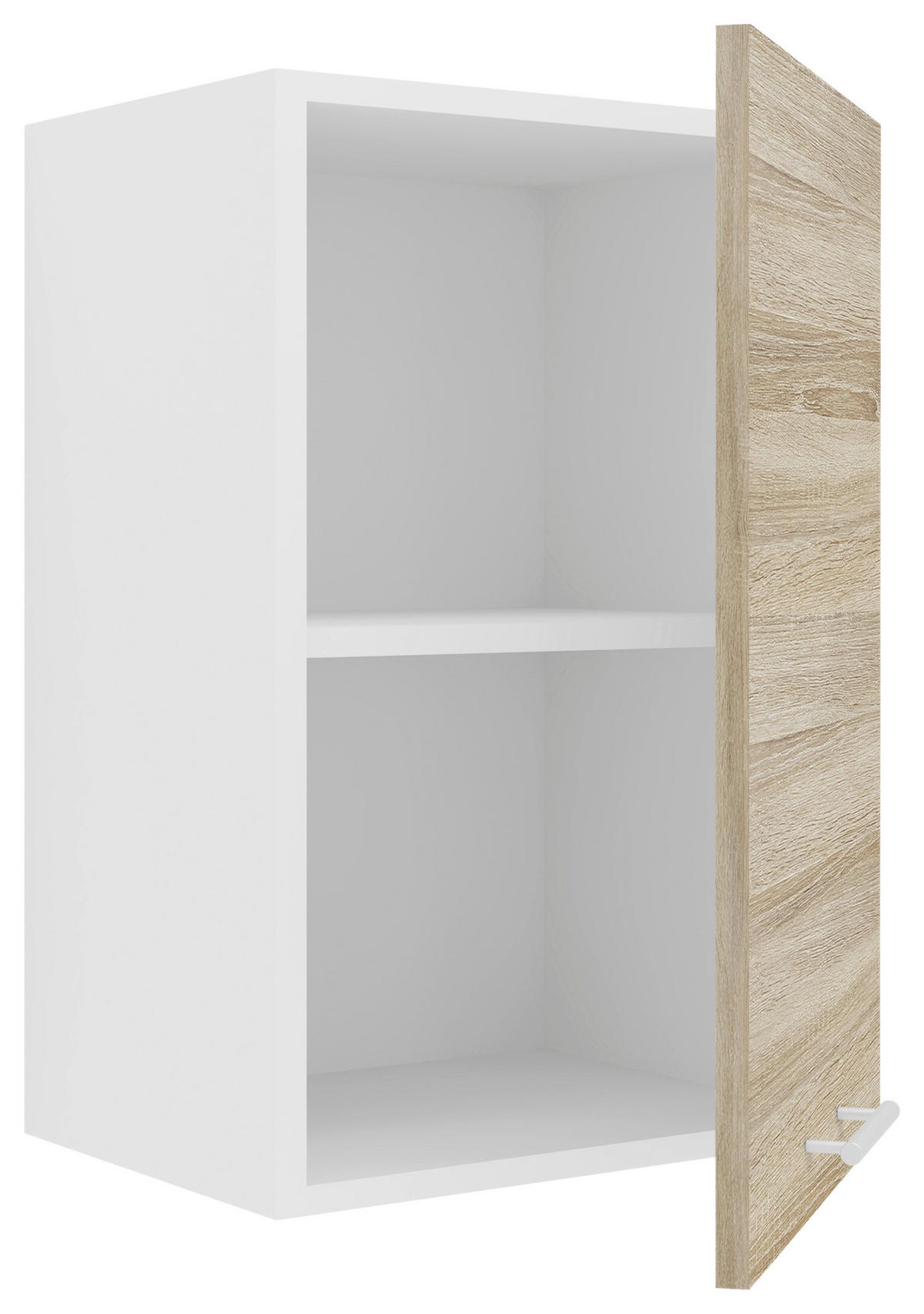 KÜCHENOBERSCHRANK 40/60/31 cm  in Weiss, Sonoma Eiche  - Weiss/Alufarben, Konventionell, Holzwerkstoff/Metall (40/60/31cm) - MID.YOU