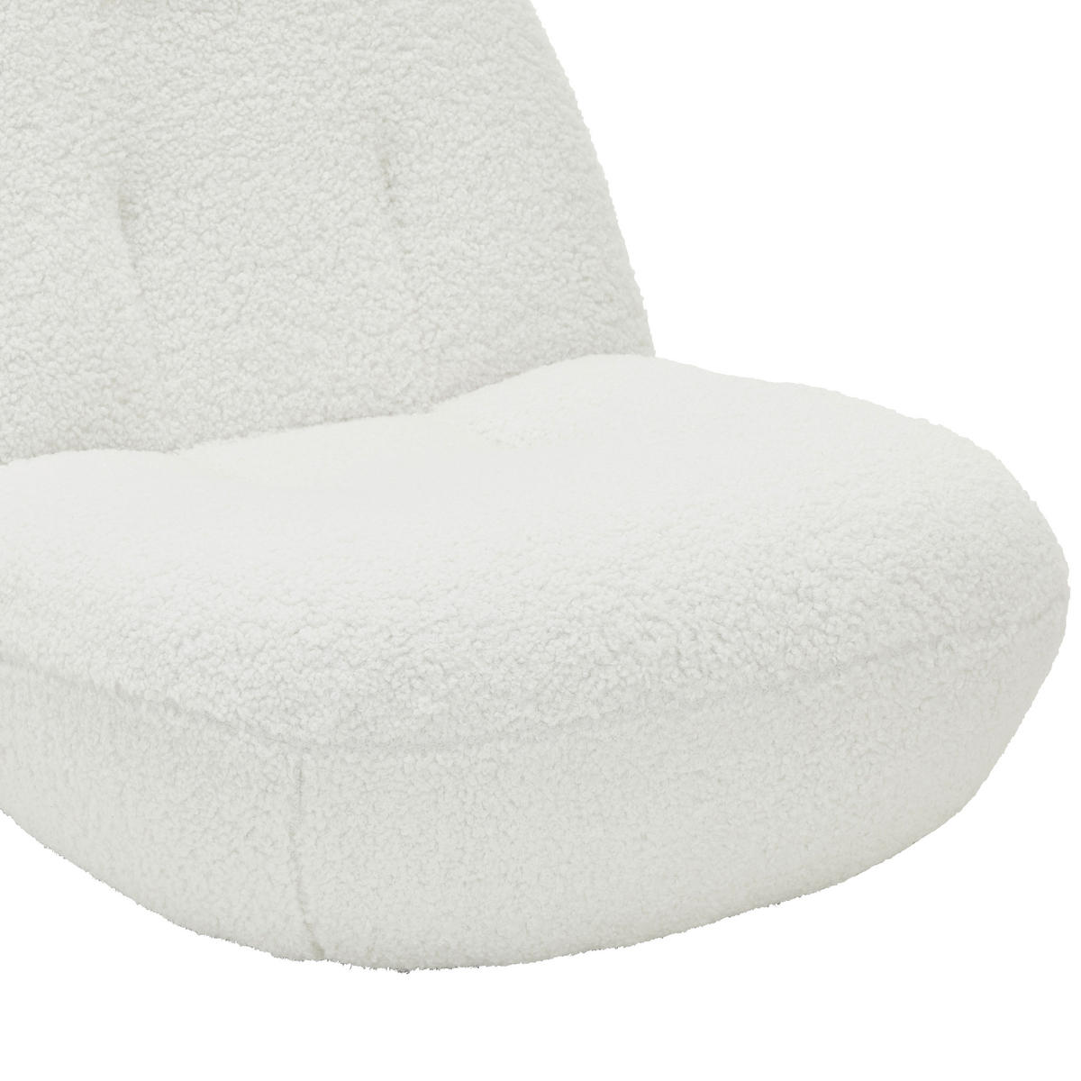 SESSEL Bouclé Weiß    - Schwarz/Weiß, MODERN, Textil/Metall (74/67/93cm) - MID.YOU