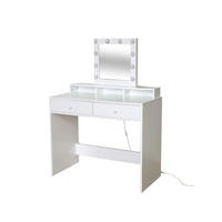 STOL ZA ŠMINKANJE bijela  - bijela, Lifestyle, staklo/drvni materijal (80/110/40cm) - Ambia Home