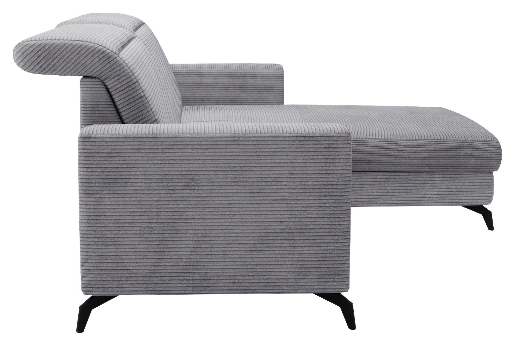 Thumbnail - Cantus Ecksofa, Hellgrau, Textil, 3-Sitzer, Ottomane rechts, L-Form, 290x178 cm, Rücken echt, Wohnzimmer, Sofas & Couche...