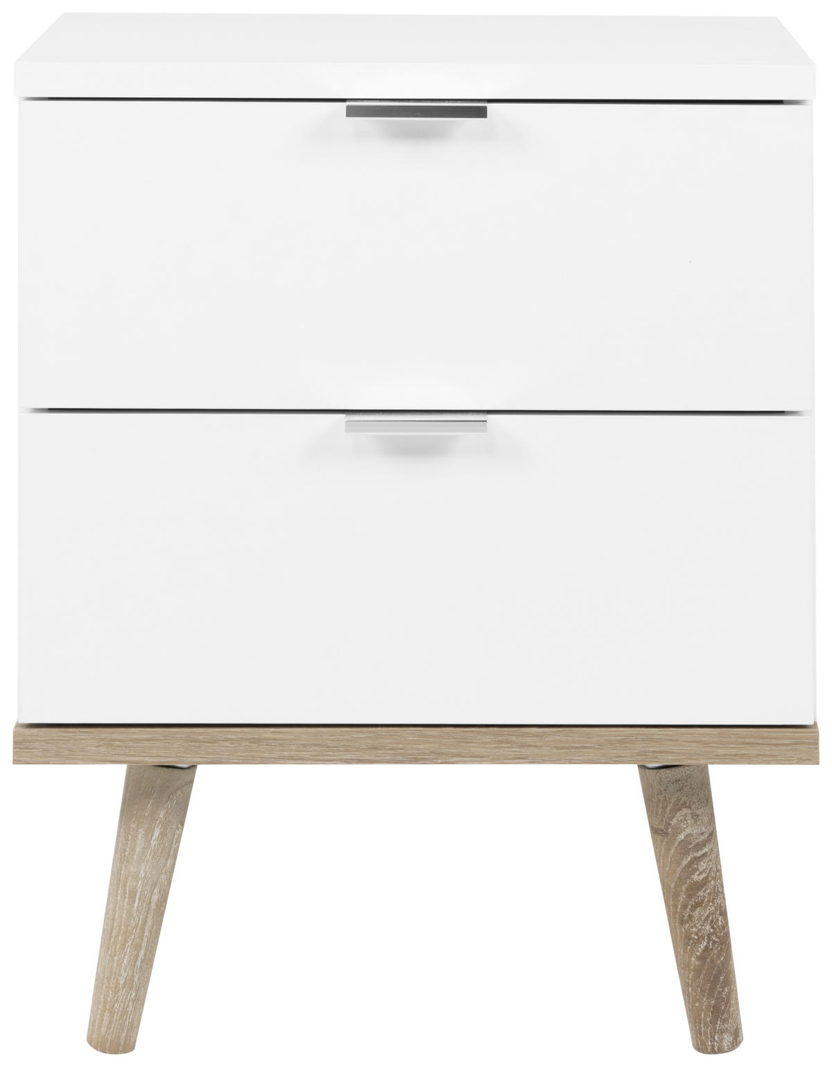 NACHTSCHRANK 40/52/30 cm  - Eichefarben/Silberfarben, Design, Holz/Holzwerkstoff (40/52/30cm) - MID.YOU