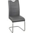SCHWINGSTUHL  in Edelstahl Lederlook  - Edelstahlfarben/Grau, Design, Textil/Metall (43/98/58cm) - Xora