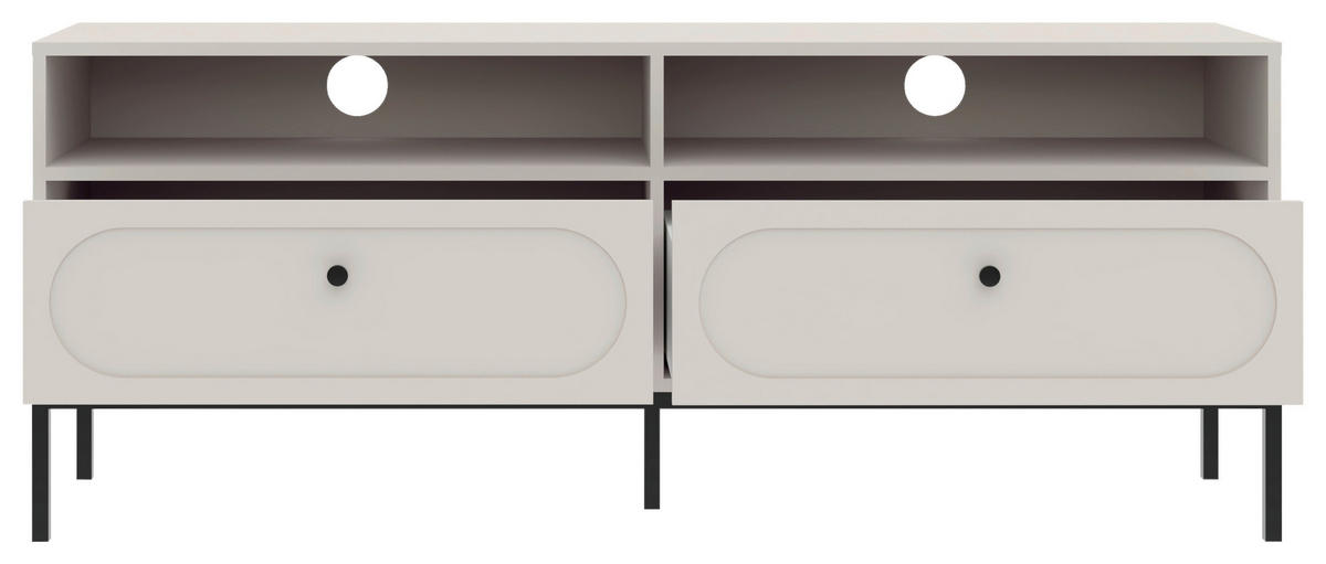 TV-ELEMENT - Kaschmir/Schwarz, Design, Holzwerkstoff/Metall (150/60/40cm) - MID.YOU