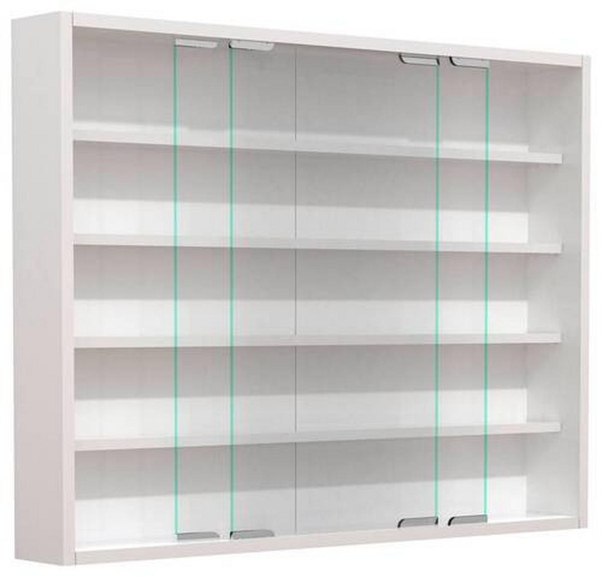 HÄNGEVITRINE in Weiss  - Weiss/Silberfarben, Modern, Glas/Holzwerkstoff (77/60/10cm) - MID.YOU