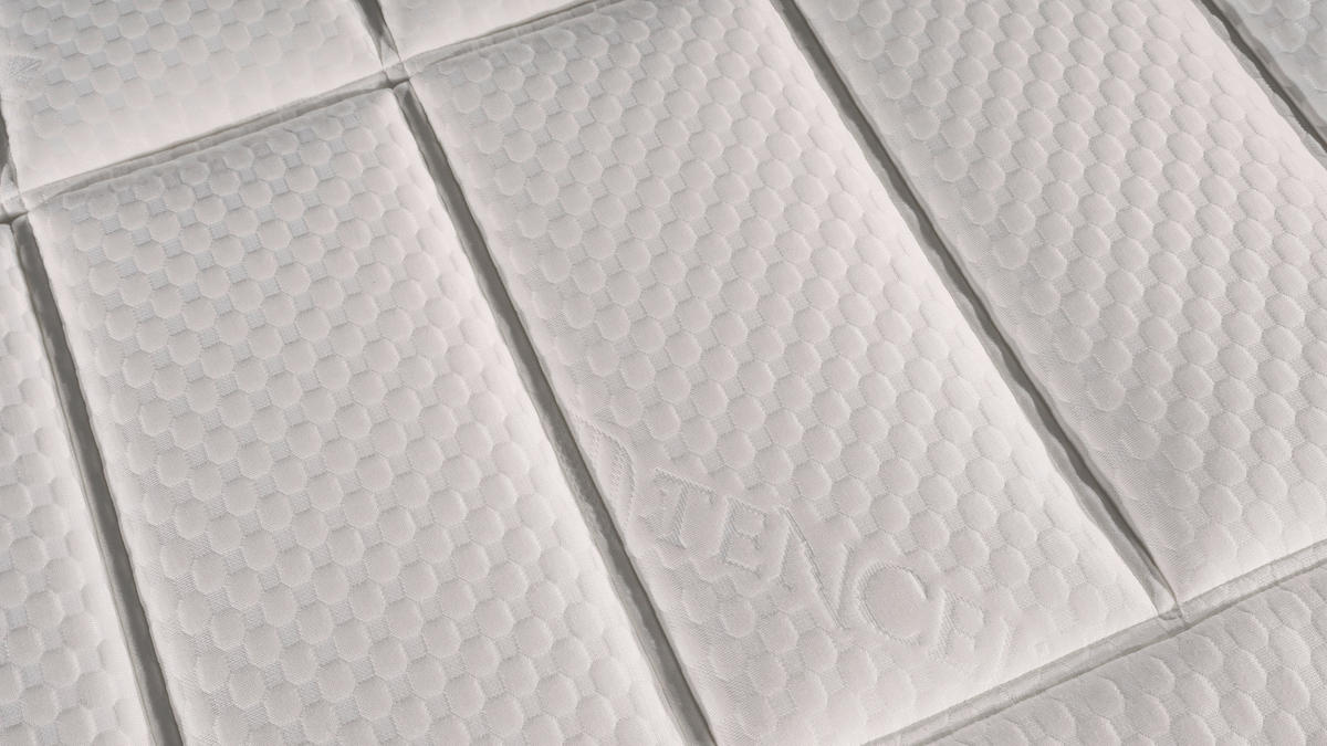 BOXSPRINGMATRATZE 90/200 cm, Höhe ca.: 30 cm,  - Weiß/Grau, Basics, Textil (90/200cm) - Novel