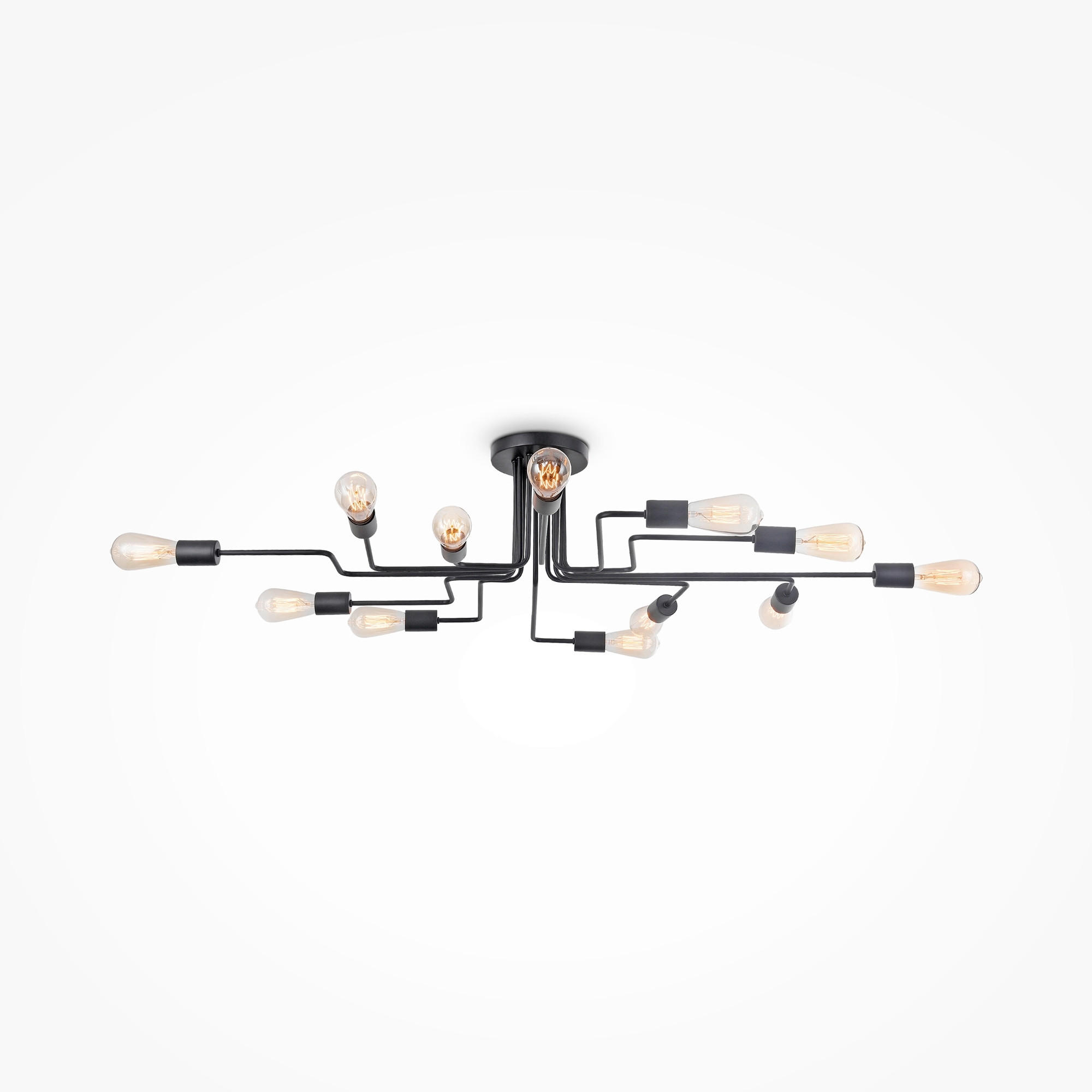 DECKENLEUCHTE Loft 123/88/22,7 cm   - Schwarz, Trend, Metall (123/88/22,7cm) - MAYTONI