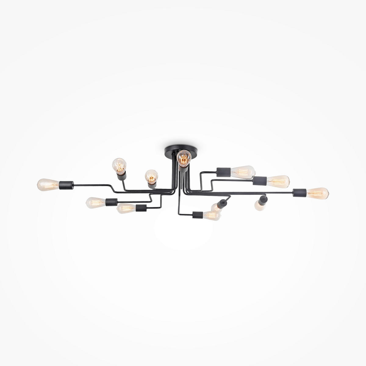 DECKENLEUCHTE Loft 123/88/22,7 cm   - Schwarz, Trend, Metall (123/88/22,7cm) - MAYTONI
