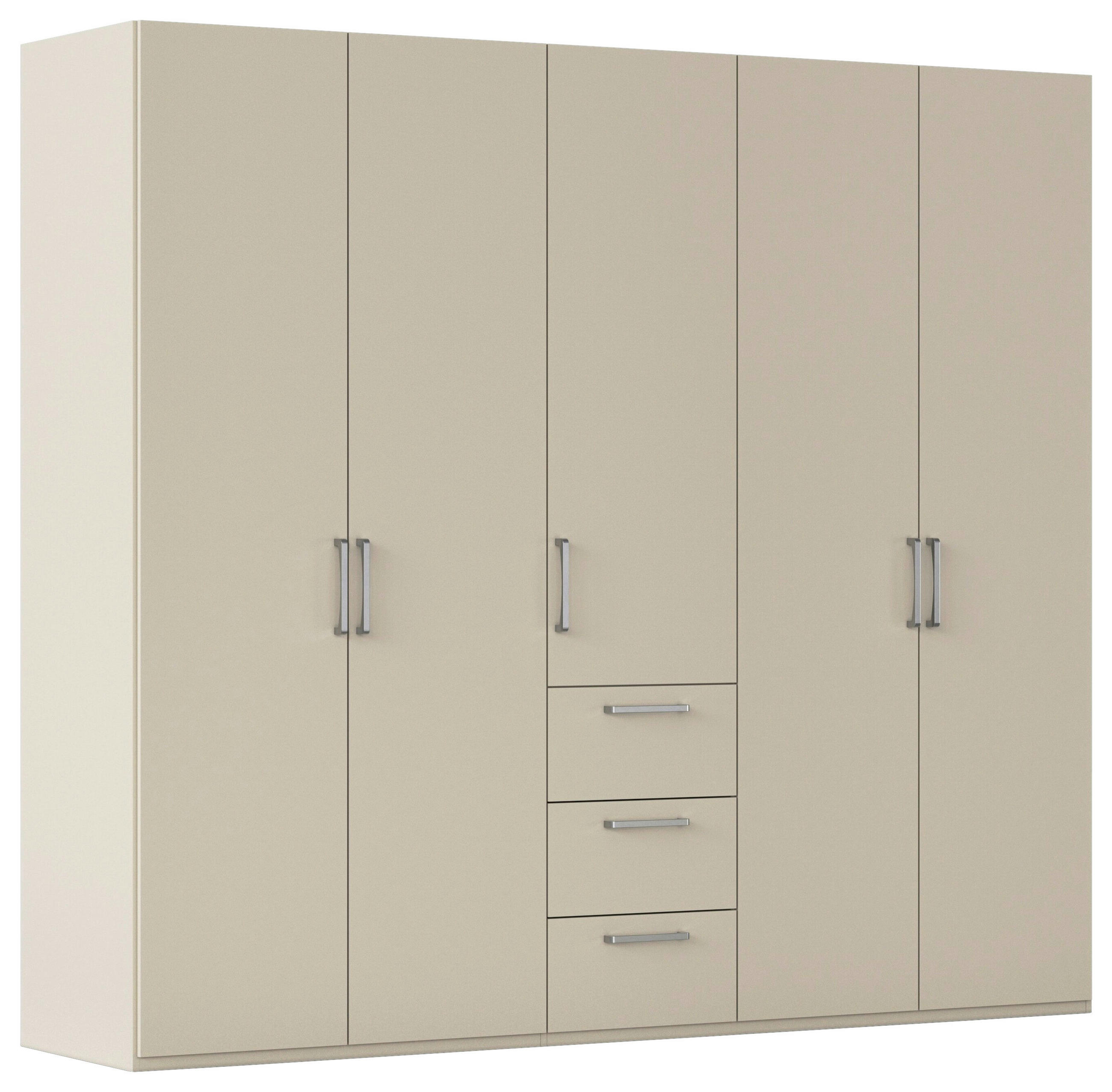 DREHTÜRENSCHRANK Champagner  - Edelstahlfarben/Champagner, Basics, Holzwerkstoff/Metall (251/235/61cm) - Novel