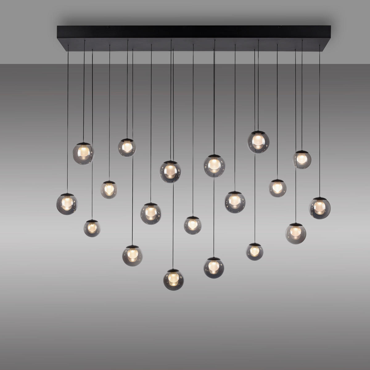 LED-HÄNGELEUCHTE 150/40/180 cm   - Anthrazit, Design, Glas/Metall (150/40/180cm) - Neuhaus PURE