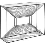 KONSOLE Schwarz  - Schwarz, Trend, Glas/Metall (106/80/35cm) - Xora