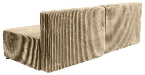 ECKSOFA in Cord Beige  - Beige/Schwarz, MODERN, Holz/Textil (145/210cm) - Carryhome