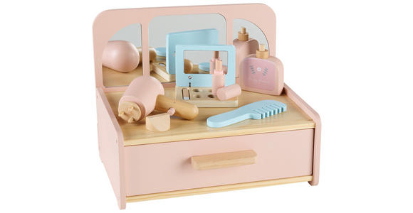 SCHMINKTISCH in Multicolor Schima  - Multicolor/Rosa, Basics, Holz/Holzwerkstoff (30/24,5/22cm) - My Baby Lou