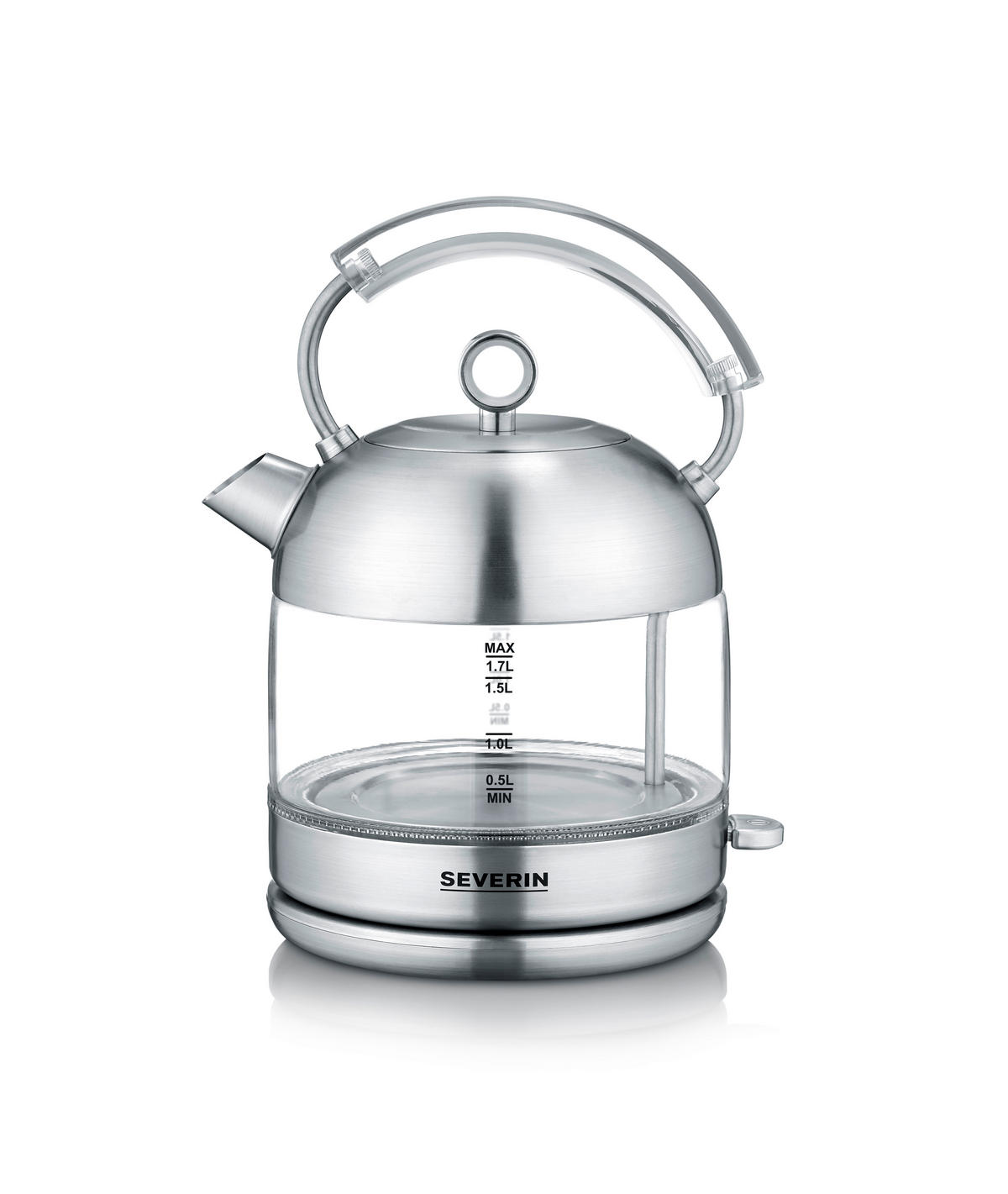 WASSERKOCHER 1,7 L  - Silberfarben, Basics, Metall (18,5/29,5/22,5cm) - Severin