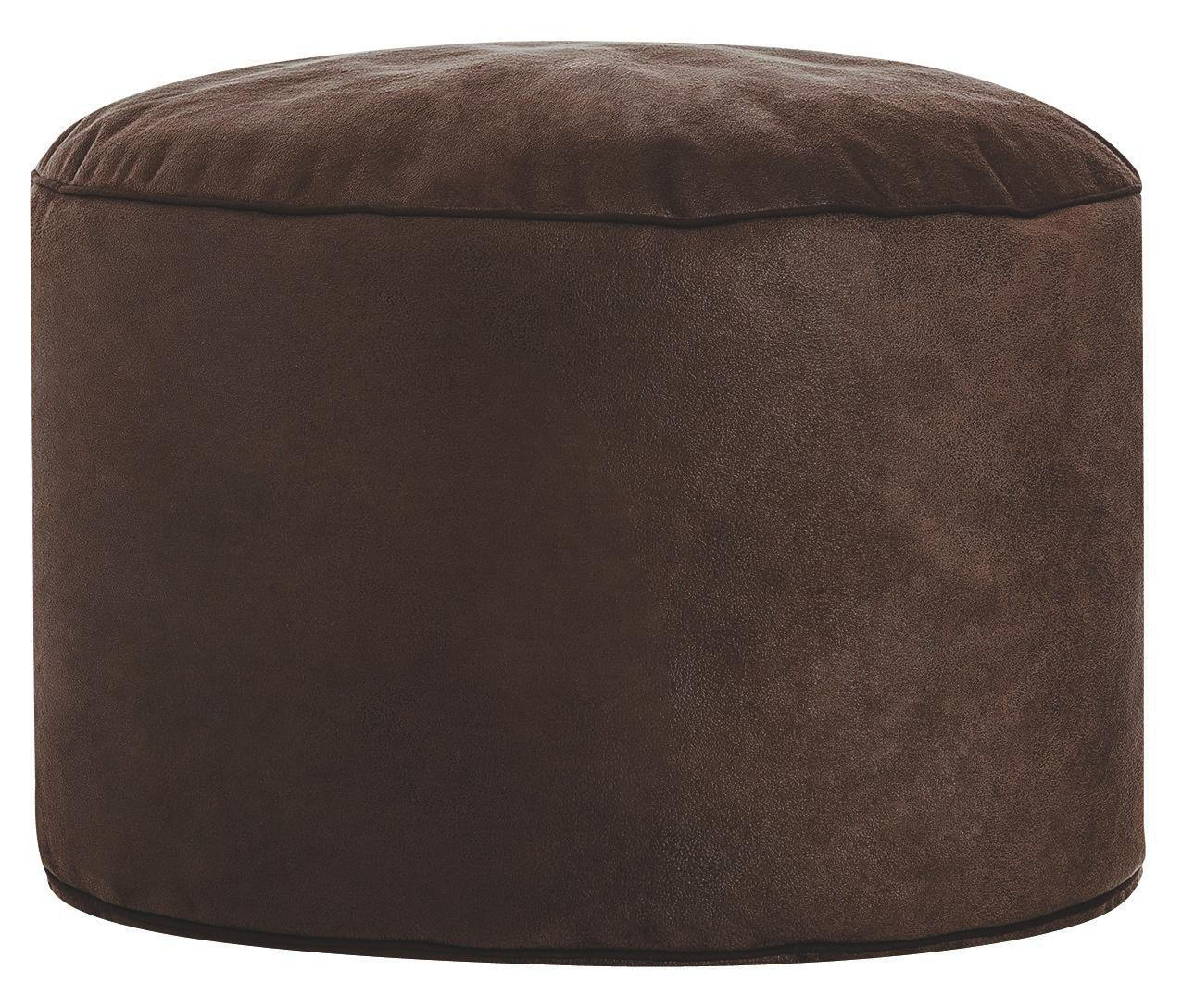 Pouf in Textil Braun