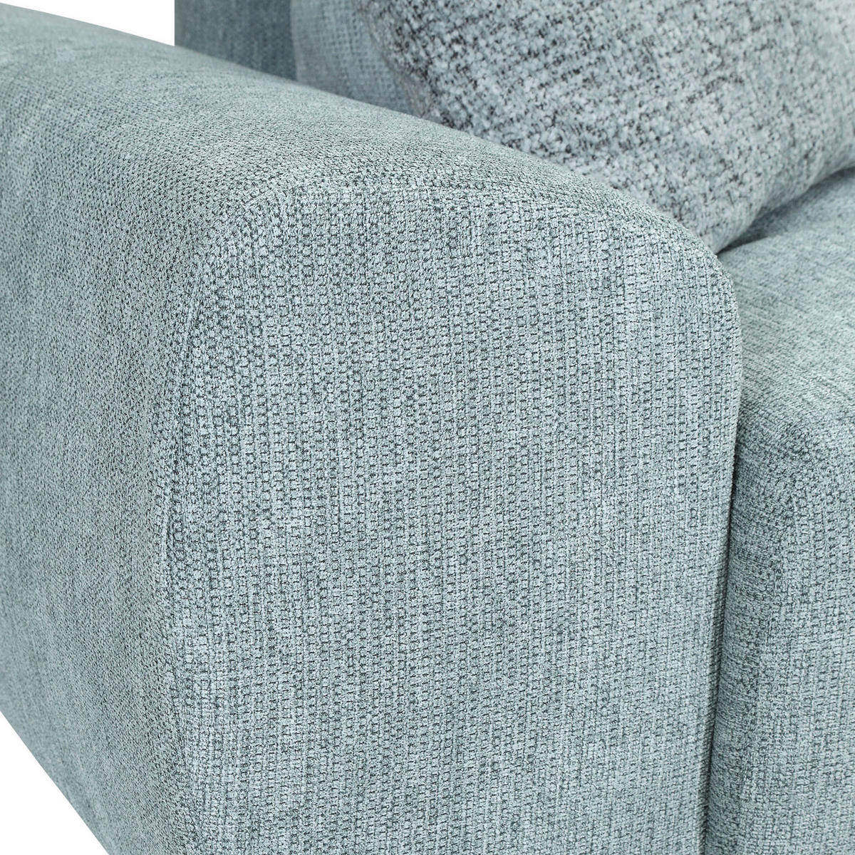 ECKSOFA Mintgrün Flachgewebe  - Schwarz/Mintgrün, KONVENTIONELL, Textil/Metall (295/180cm) - Carryhome