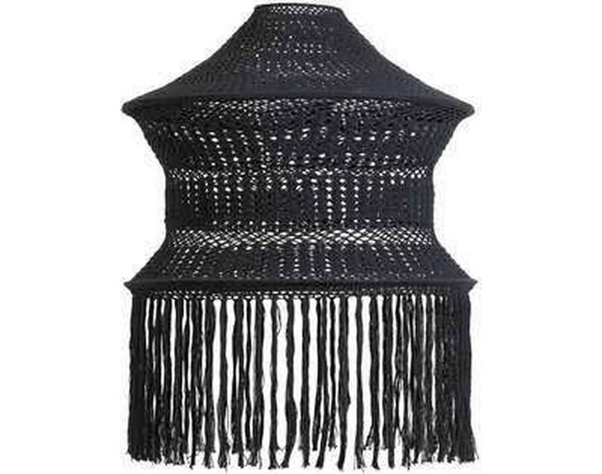 LEUCHTENSCHIRM - Schwarz, Trend, Textil (60/82cm) - Light & Living