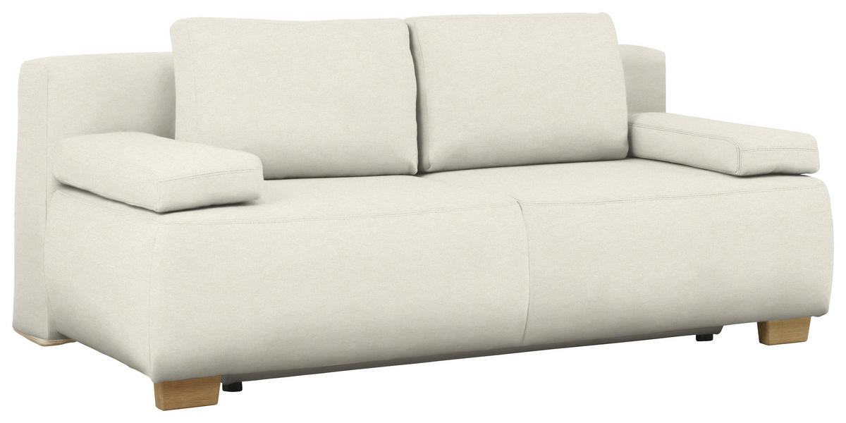 BOXSPRINGSOFA in Webstoff Naturfarben  - Naturfarben, Modern, Holz/Textil (205/93/108cm) - Venda