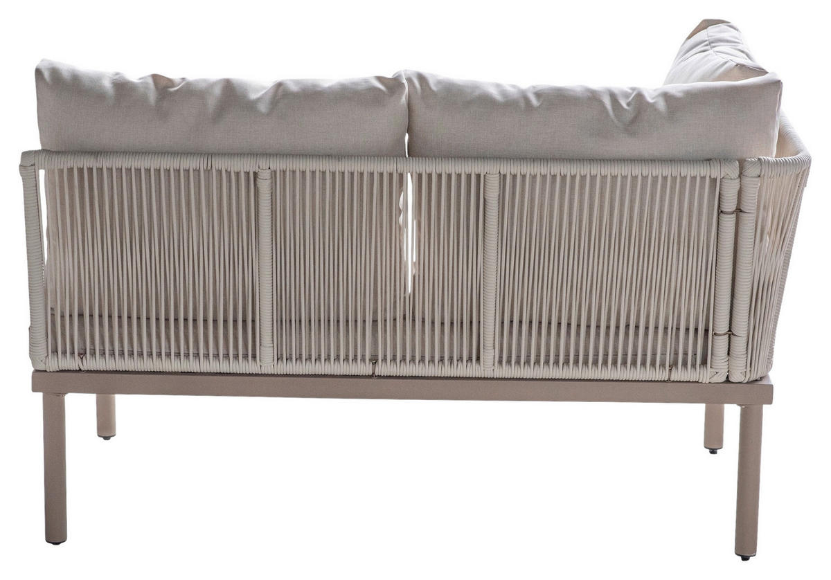 LOUNGEGARNITUR  215/170 cm  Akazie massiv Eisen  - Creme/Akaziefarben, MODERN, Holz/Textil (215/170cm) - Ambia Garden