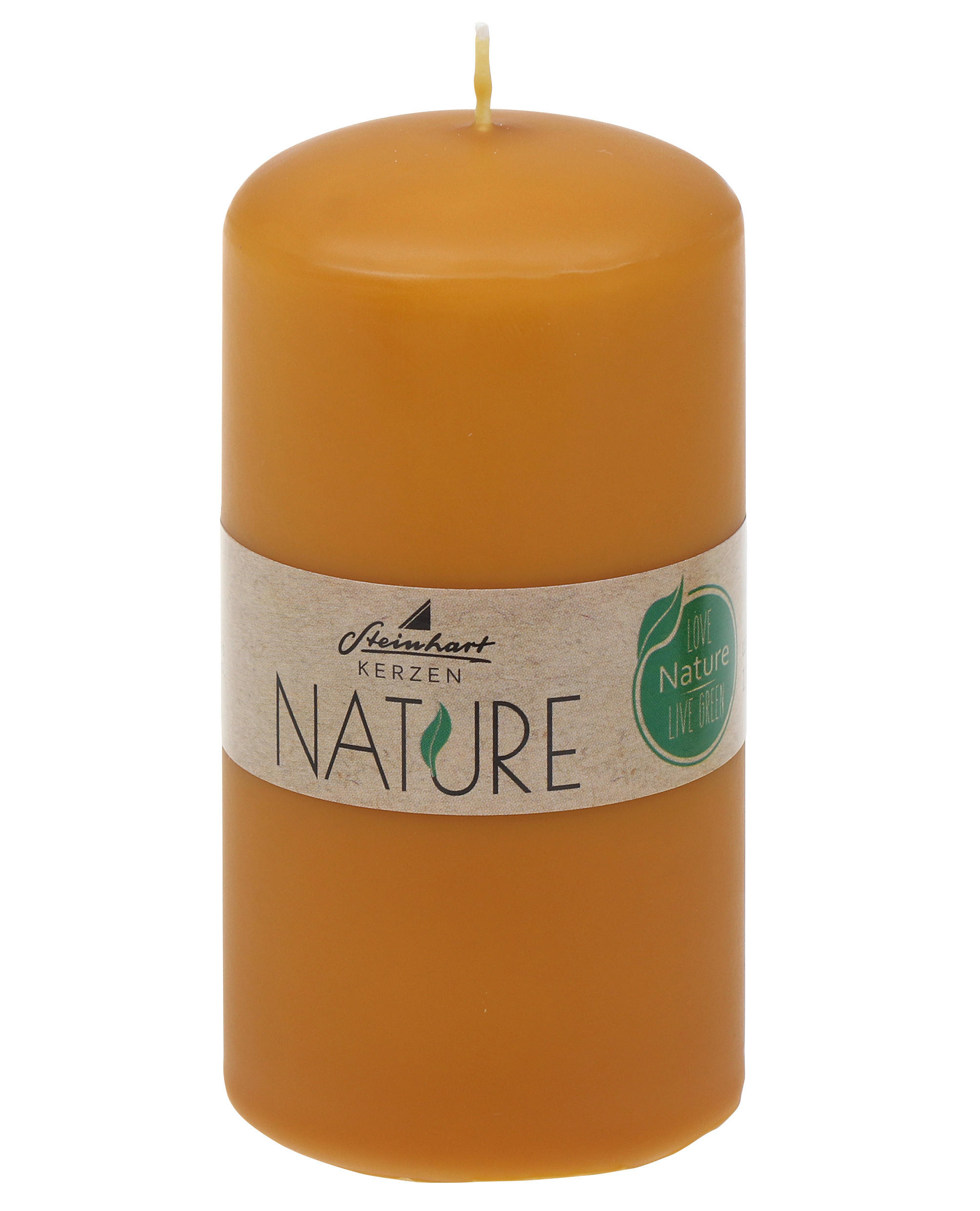 STUMPENKERZE  - Honig, Basics, Naturmaterialien (5,7/11,0cm) - Steinhart