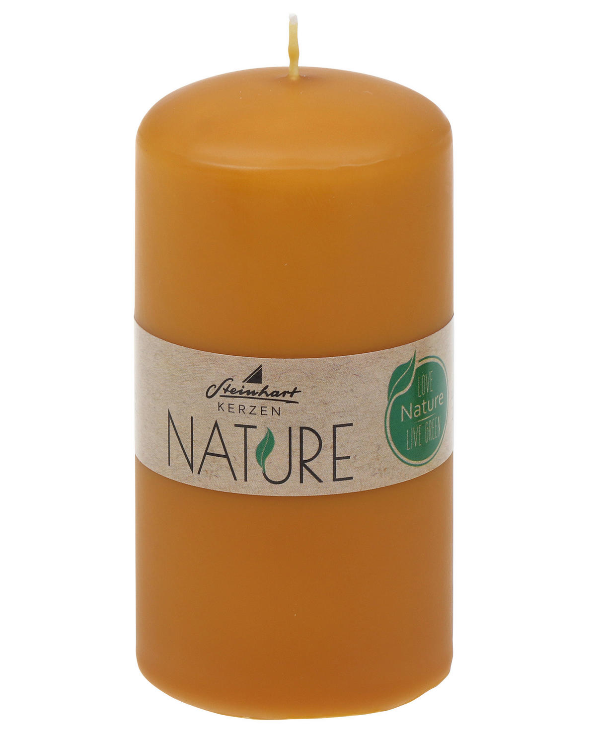 STUMPENKERZE  - Honig, Basics, Naturmaterialien (5,7/11,0cm) - Steinhart