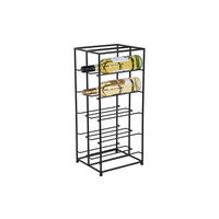 WEINREGAL 22,5/57/25 cm  - Schwarz, Basics (22,5/57/25cm) - Present Time