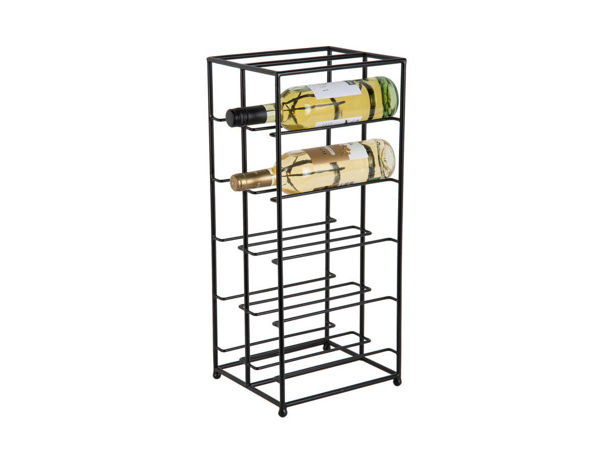 WEINREGAL 22,5/57/25 cm  - Schwarz, Basics (22,5/57/25cm) - Present Time