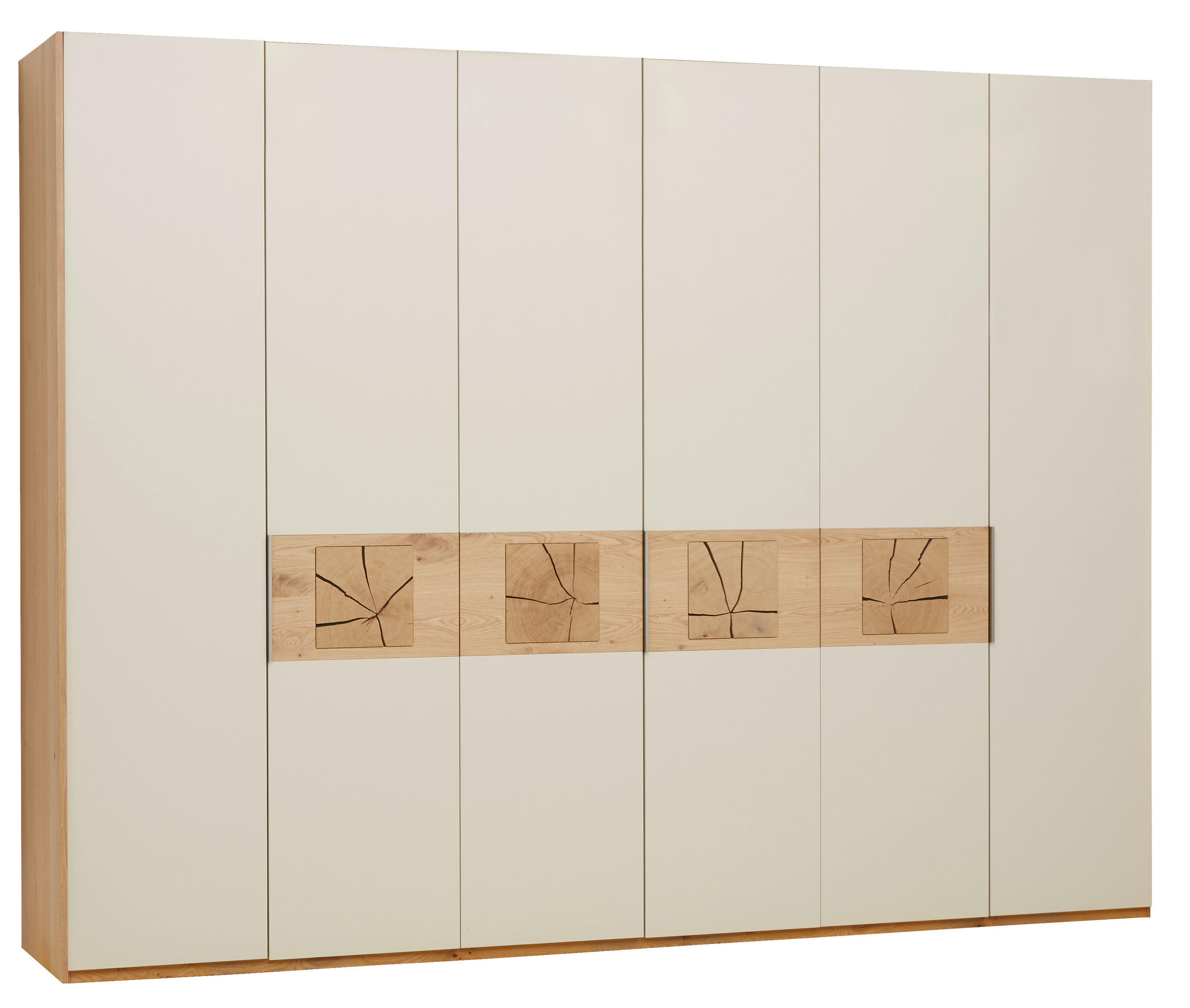 DREHTÜRENSCHRANK in furniert Balkeneiche Eichefarben, Sandfarben - Sandfarben/Eichefarben, Konventionell, Holz/Holzwerkstoff (299,2/229,4/59,5cm) - Dieter Knoll