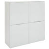 HIGHBOARD  in 110/117/40 cm  - Alufarben/Weiß, Design, Glas/Holzwerkstoff (110/117/40cm) - Voleo