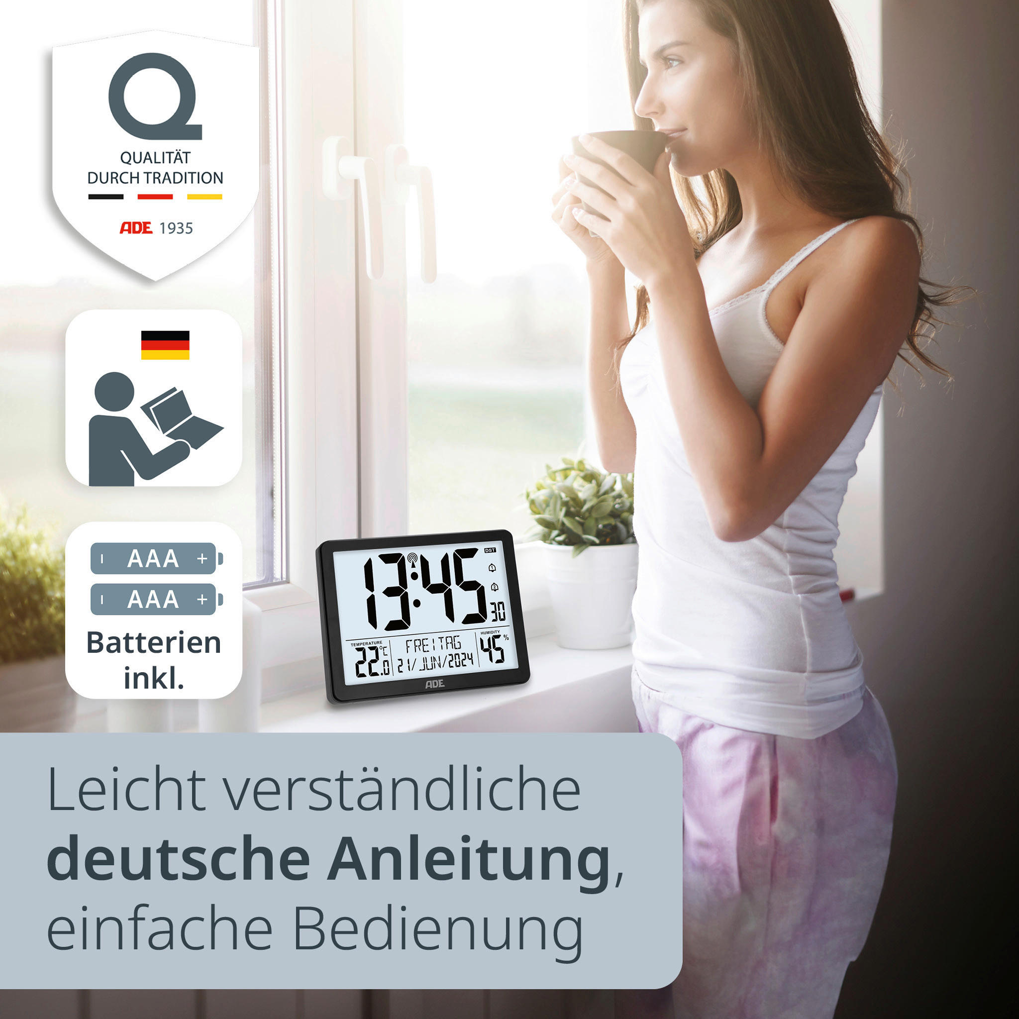 UHR Weiß  - Weiß, Basics, Kunststoff (11,2/9,10/2,5cm)