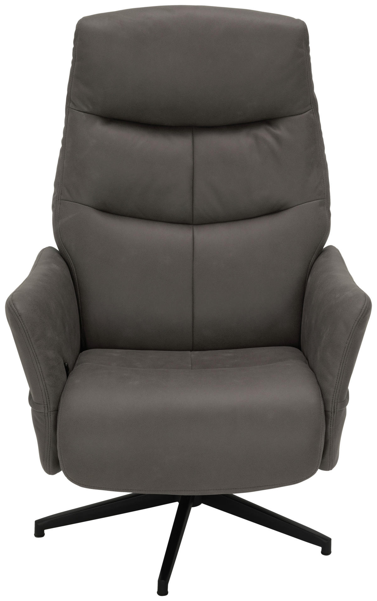 RELAXSESSELSET Mikrofaser    - Schwarz/Grau, Design, Textil/Metall (75/113/98cm) - Livetastic