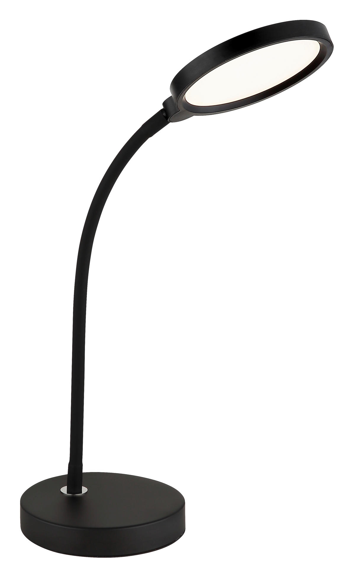 LED-TISCHLEUCHTE Kalderon 43/15/28 cm  - Opal/Schwarz, Design, Kunststoff/Metall (43/15/28cm) - Globo