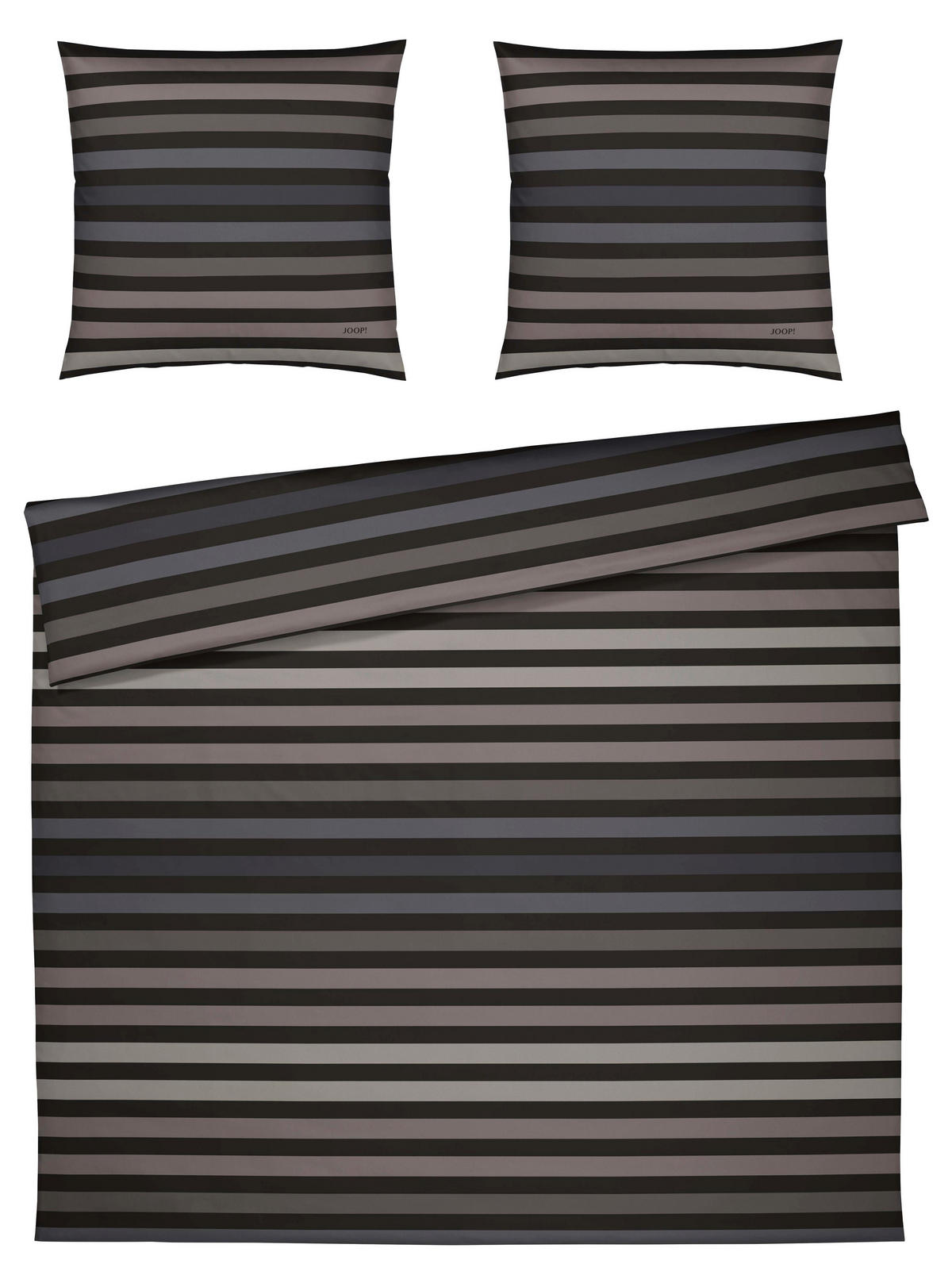 BETTWÄSCHE Tone Makosatin 200/200 cm  - Anthrazit/Braun, Design, Naturmaterialien/Textil (200/200cm) - Joop!