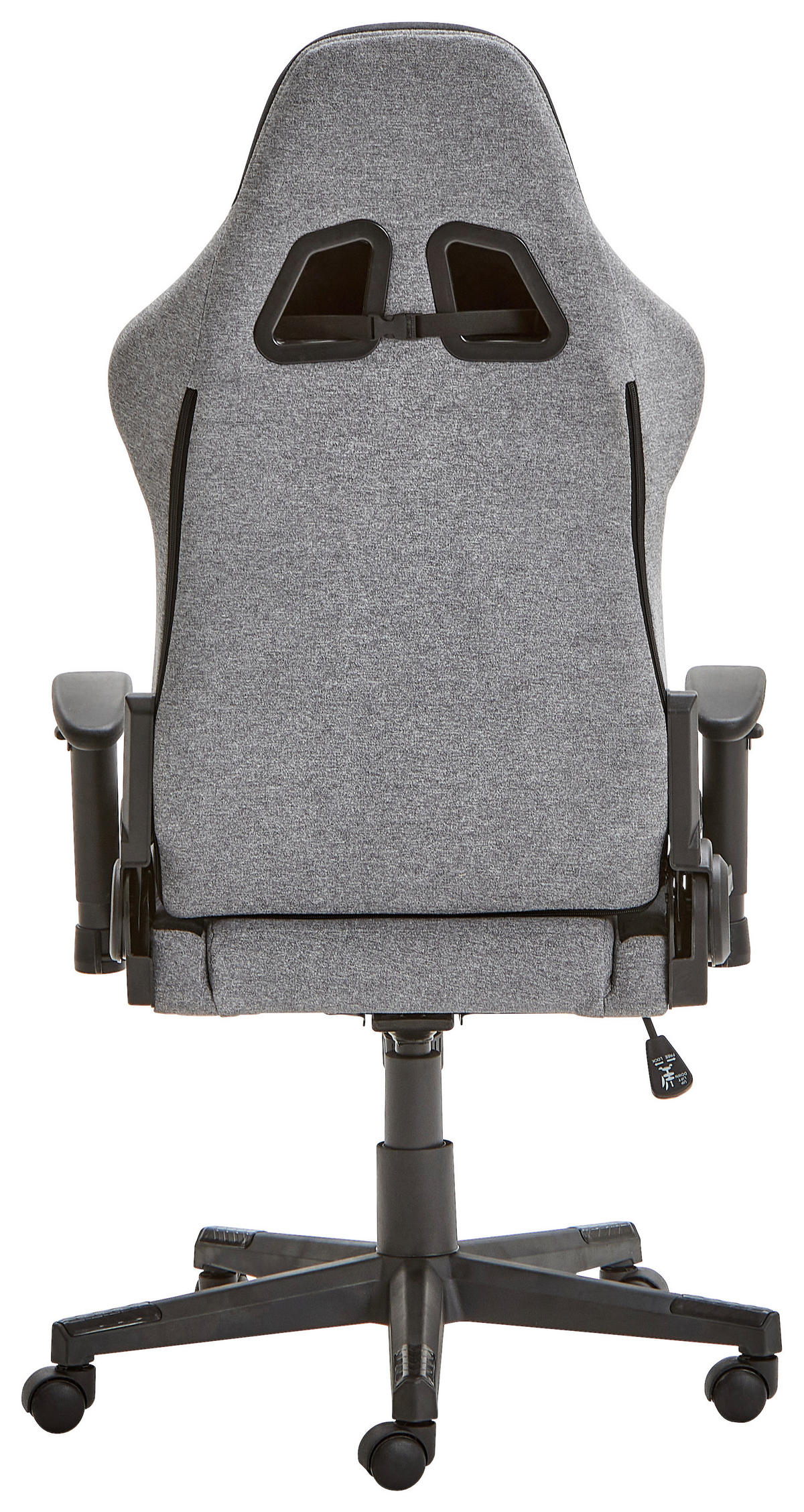 GAMINGSTUHL  in Samt, Webstoff Grau, Schwarz  - Schwarz/Grau, MODERN, Kunststoff/Textil (55/127/68cm) - Livetastic