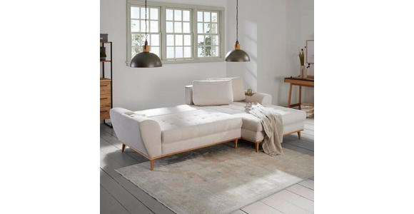 ECKSOFA in Webstoff Dunkelbraun  - Eichefarben/Dunkelbraun, Design, Holz/Textil (282/175cm) - Carryhome