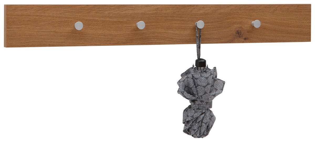 GARDEROBENLEISTE  in Eichefarben  - Eichefarben, Design, Holzwerkstoff/Metall (98/12/5,5cm) - Dieter Knoll