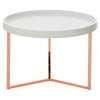 SOFFBORD i trä, trämaterial 58,5/58,5/42 cm  - vit/kopparfärgad, Design, metall/trämaterial (58,5/58,5/42cm) - MID.YOU