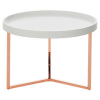COUCHTISCH in Holz, Holzwerkstoff 58,5/58,5/42 cm  - Weiss/Kupferfarben, Design, Holz/Holzwerkstoff (58,5/58,5/42cm) - MID.YOU