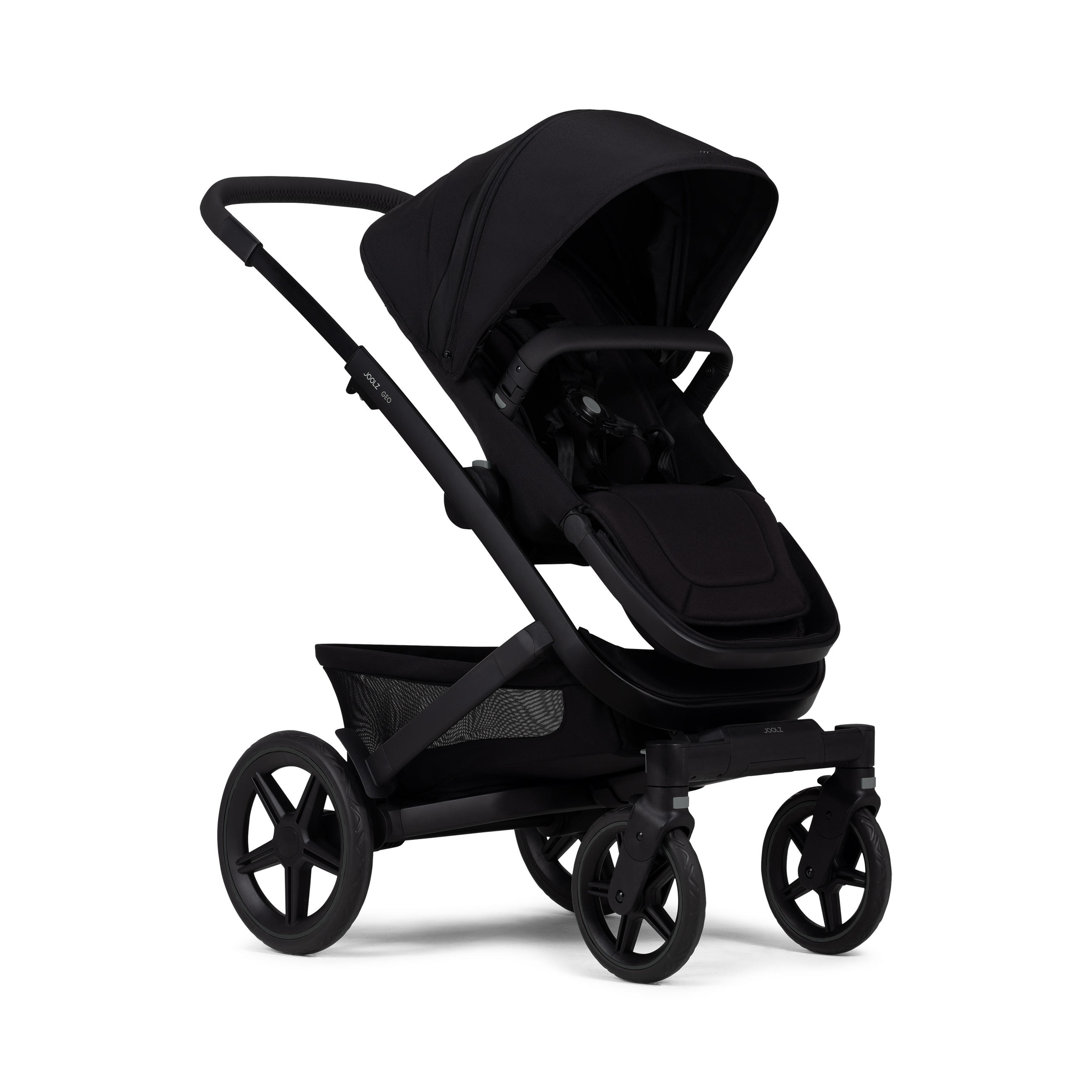 KINDERWAGENSET  Geo3 Mono  Space Black  - Schwarz, Basics, Textil/Metall (60/92-113/77-105cm) - Joolz