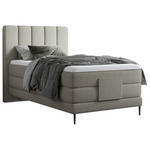 BOXSPRINGBETT 100/200 cm  in Hellgrau  - Hellgrau/Schwarz, Natur, Textil/Metall (100/200cm) - Esposa