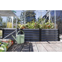 HOCHBEET 65/40,3/185 cm  - Anthrazit/Schwarz, Basics, Metall (65/40,3/185cm)