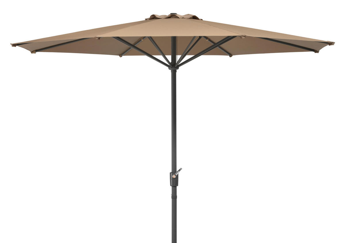 SONNENSCHIRM 320 cm Naturfarben  - Anthrazit/Naturfarben, Basics, Textil/Metall (320/250/320cm) - Schneider